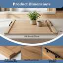 Oak Wood Stove Top Cover for Gas & Electric Range | 30"x22" Farmhouse Noodle Board with Handles | RV Kitchen Workspace Saver