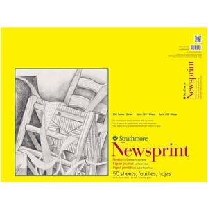 Strathmore 300 Series Tape Bound Newsprint Pad, 32 lb. Smooth Paper, 18 X 24 inches, 50 Sheets (307-18)