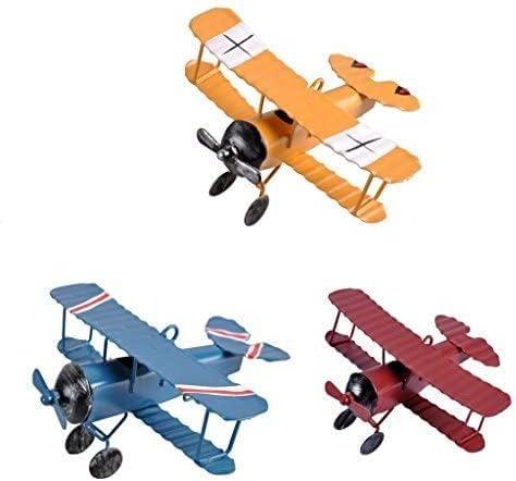 3pc Vintage Metal Planes Model Iron Retro Aircraft Glider Biplane Pendant Model Airplane,Christmas,Home Decor,Ornament,Desktop Decoration