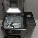 Elite Gourmet Programmable 2-Lb Bread Maker, PFAS Free Ceramic Ceralast Pan, Touch Screen Control Panel, 19 Functions, Gluten Free, White, Wheat, Rye & More, 3 Loaf Sizes, Stainless Steel