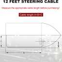 Back Mount Rack Steering System Kit 8FT 10FT 12FT 14FT 16FT 18FT replacecment for Teleflex & Safe-T Includes Rack Helm,Steering Cable,90 Degree Bezel Kit–for Sterndrive,I/O,Outboard & Ski Boats