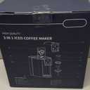 Hot & Iced Coffee Maker with Bold Setting, Single Serve Coffee Maker for K Cup and Grounds, 6-14 Oz Brew Sizes, 50 Oz Removable Water Tank, One Cup Coffee Machine with Reusable Filter, Black