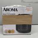 AROMA Digital Rice Cooker, Multicooker, 6-Cup (Uncooked) / 12-Cup (Cooked), Steamer, Slow Cooker, Oatmeal Cooker, Grain Cooker, Auto Keep Warm, 3 Qt, Black, ARC-966BD