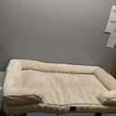 EHEYCIGA Orthopedic Dog Beds for Large Dogs, Waterproof Memory Foam Large Dog Bed with Sides, Non-Slip Bottom and Egg-Crate Foam Pet Couch Bed with Washable Removable Cover, Beige (41.0"L x 27.0"W x 6.5"Th)