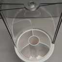 Toothbrush Holder with Cover 360 Rotating 4 Compartments Bathroom Toothpaste Electric Toothbrush Organizer, White