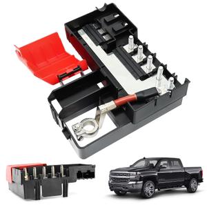 Fuse Box Battery Terminal with Cover Compatible with 2014-2016 Chevy Silverado, GMC Sierra, 2015-2020 Escalade, GMC Yukon, Chevy Suburban, Chevy Tahoe Fuse Box, OE Replace# 84354716 22985570
