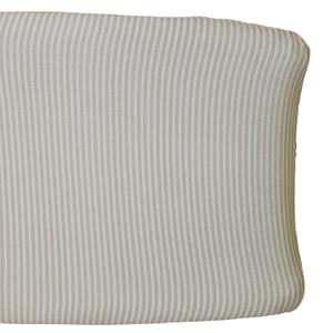 Mebie Baby Changing Pad, Taupe Stripe, 100% Muslin Cotton Changing Table Pad Cover for Baby Boy and Girl, Designer Nursery Decor Covers, Diaper Changing Pad Cover for Changing Station