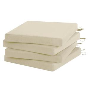 Favoyard Outdoor Chair Cushions 19"W x 19"D x 2"T Set of 4 Patio Chairs Cushions 3-Year Fade Resistant & Waterproof Cushions for Outdoor Furniture with Hidden Zipper, Attach Straps for Dining Chairs