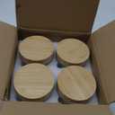 DRKIO 10 Oz Overnight Oats Containers with Bamboo Lids - 4 Pack Glass Storage Jars with Airtight Lids Wide Mouth Mason Food Jars Great for Meal Prep Salad Chia Pudding Snacks Yogurt Sugar Spice