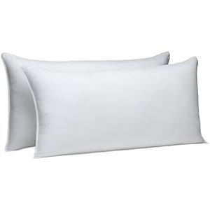 Amazon Basics Down-Alternative Pillows for Stomach and Back Sleepers, Soft Density, 20 x 36 inches, 1-Pack, White