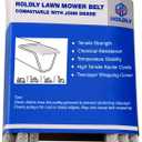 161" x 5/8" GX21395 Mower Deck Belt, 54 inch Deck Drive Belt for John Deere 190C, D170, E180, G110, LA150, LA175 Lawn Tractors Deck Belt Made of Kevlar Cord (GX21395)