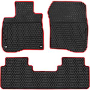 Car Rubber Floor Mat for Honda CR-V 5th Generation 2017 2018 2019 2020 2021 2022 Custom Fit Black and Red Auto Liner Mats All Weather Protection Heavy Duty Odorless Car Rubber Floor Mat for Honda CR-V 5th Generation 2017 2018 2019 2020 2021 2022 Custom Fit Black and Red Auto Liner Mats All Weather Protection Heavy Duty Odorless