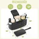 Stroller Organizer Caddy with Insulated Cup Holder & Detachable Phone Purse, Lightweight Universal Stroller Caddy for Busy Moms - Black