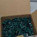 C7 C9 Christmas Lights Universal Spring Clips, 100 Count Quick Spring Clips for Holiday Light Decorations, Shatterproof Shingle and Gutter Clips for E12 E17, Metal Surface Roof Fence Railing Gates (Green)