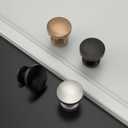 Amerdeco 10 Pack Brushed Satin Nickel Cabinet Knobs 1.2 Inch(30mm) Single Hole Cabinet Handles Round Dresser Knobs Drawer Knob for Bathroom Cabinets