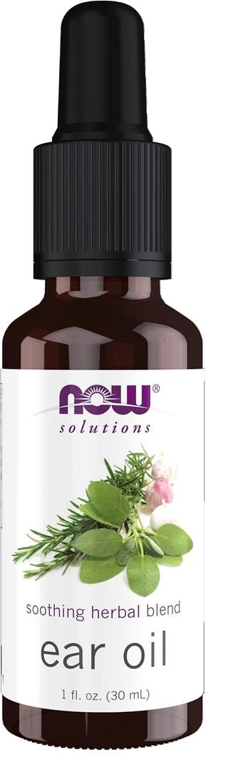 NOW Solutions, Ear Oil, Soothing Herbal Blend, Great on Mild Discomfort or Irritation, 2-Ounce