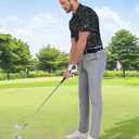 ZITY Men's Golf Shirts Short Sleeve Moisture Wicking Performance Print Patterns Casual Collared Golf Polo Shirt for Men (Green, XL)