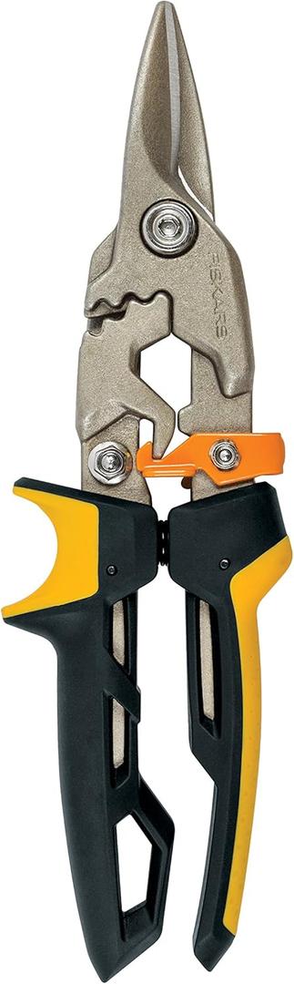 Fiskars PowerGear Aviation Snips (Straight Cut)