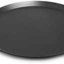 IMUSA 13.5in Carbon Steel Nonstick Round Comal with Metal Handles, Black