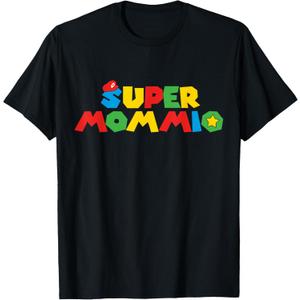 Super Gamer Mom Unleashed Celebrating Motherly Powers T-Shirt (Small, Black)