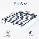 HAVONIZD Full Size Floating Bed Frame with LED Lights and Charging Station - 10 inch Platform Bed Frame No Box Spring Needed, Easy Assembly