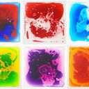 Art3d Liquid Sensory Floor Decorative Tiles, 11.8"x11.8" Square, Colorful, 6 Tiles