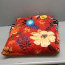 Terrug Floral Large Area Rug for Living Room, Washable 5x7 Red Christmas Rug Boho Ultra-Thin Carpet, Soft Non Slip Stain Resistant Vintage Rug for Bedroom, Dorm, Dining Room, Office (5' x 7' (Rectangular)