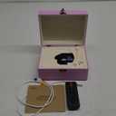 Rechargeable Leather CD Player with Speakers; Bluetooth Transmitter; Festival Gift; BGM Player for Home Dcor (Purple)
