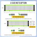 Outdoor Volleyball & Badminton Combo Net Set for Backyard, Beach with 2 Nets, Adjustable Poles, 4 Aluminum Rackets, PU Volleyball, Portable Carry Bag
