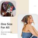 AWAYTR 3PC Boho Lace Scarf Hair Bandanas - Chiffon Hair scarf for Women and Girls Bohemian Prints headbands