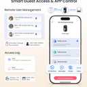 Veise VE027-K Built-in WiFi Smart Lock with 2 Knob, Fingerprint Keyless Entry Door Lock Handle Set for Front Door, App Remote Control, Electronic Digital Keypad Deadbolt, IP65 Waterproof, Matte Black