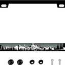 Mountains License Plate Frame Camping  Adventure Awaits License Plate Frames Forest Animal Bear Car Tag Frames Auto Wildlife Plates Tags for Women Men