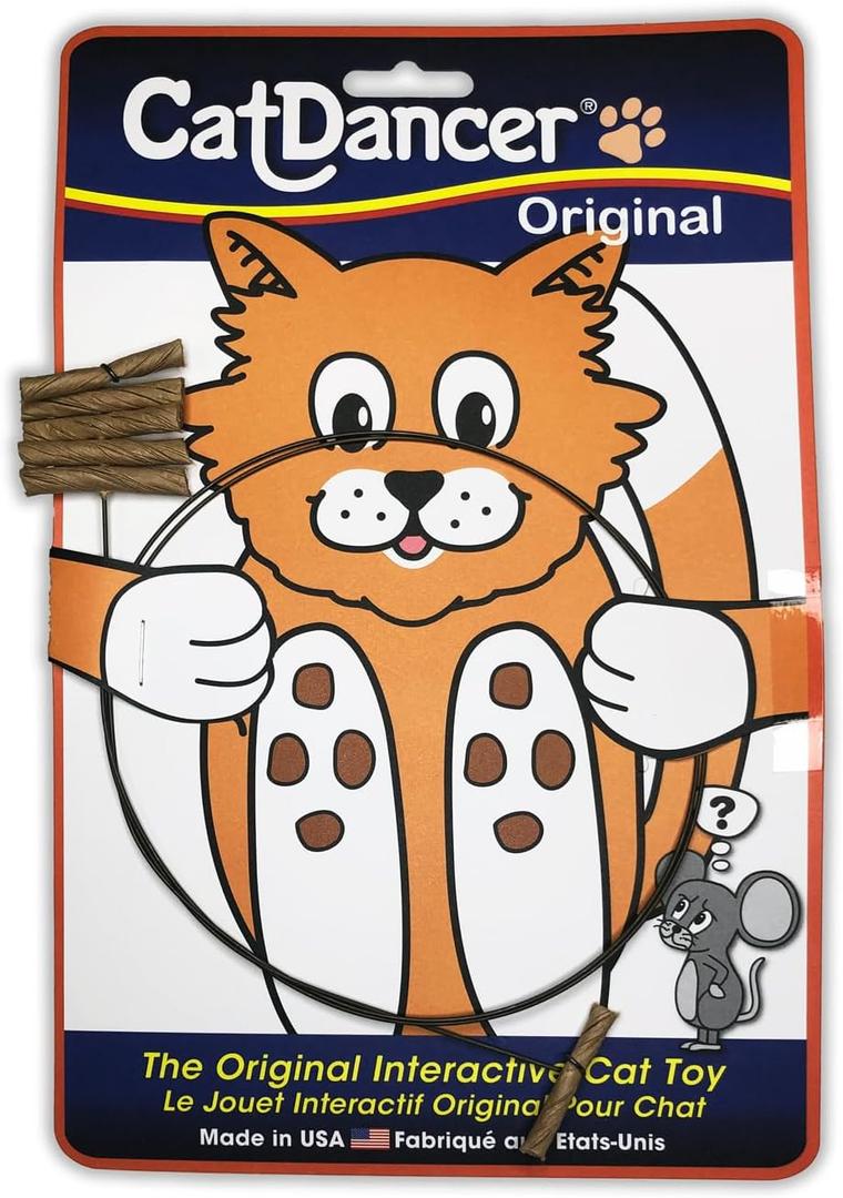 3 x Cat Dancer Products 101 Interactive Cat Toy, Brown