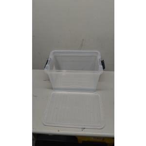 Superio Clear Storage Box with Lid, 2 Quart Plastic Container Bins for Organizing, Stackable Crates, BPA Free, Non Toxic, Odor Free, Organizers for Home, Office, School, and Dorm (1.85 Quart)