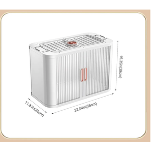 5 Layers Storage Bins With Lids And Doors,stackable Storage Bins,Foldable Storage Boxes For Organizing, Folding Storage Bins With Wheels, Opening Storage Boxes Set For Home And Office