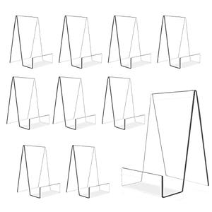 6'' x 4'' Acrylic Book Display Stand Clear Easel with Ledge Tablet Holder for Displaying Books, Pictures, Notebooks, CDs, Artworks, etc (Large) (10)