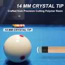 3-Piece Heavy Jump Break Cue Stick 24-25 oz, Canadian Maple Wood 14mm Crystal Tip for Jumping or Breaking