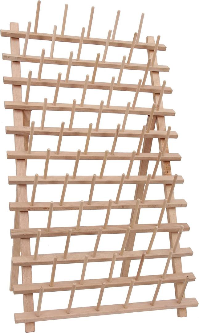Threadart 66 Large Cone Wood Thread Rack, Freestanding or Wall, Storage