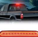 LED Third 3rd Brake Light, fit for 1992-1997 Ford F150 F250 F350, High Mount Stop Light Red/White Rear Cargo Light,Smoked Lens