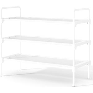 Kitsure Shoe Rack for Closet, Sturdy and Long-Lasting Shoe Shelf, Shoe Rack for Entryway, Personalized DIY Shoe Organizer, Shoe Rack Organizer for Space-Saving, 27.6" x 11.8" x 22.6", White (27.6" Wide - 3 Tier)