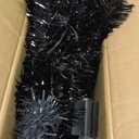 Pre-Lit Artificial Christmas Tree, Warm White Lights, Colorful Lights, Includes Stand, 4 feet (Black)