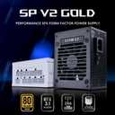 Lian Li SP750 V2 Gold 750 Watt SFX Form Factor Power Supply | Native 12V-2x6 Cable - Low Noise - 80+ Gold Efficiency - ATX 3.1 & PCIe 5.0 Compliant - 92mm FDB Fan - Black (SP750G.B)