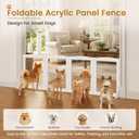 Snughome Clear Freestanding Dog Gate, 23.62" H Acrylic Pet Gate, 79" W