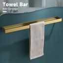 TNOMS Brushed Gold 5-Pieces Bathroom Hardware Set Towel Bar Set,Stainless Steel Bathroom Hardware 23.6 Inch Towel Bar Towel Holder Set Wall-Mounted