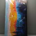 Canvas Wall Art Decor Art Work for Wall Decor Landscape Wall Art for Living Room Blue Foggy Forest Wall Art Mountain Sunrise Wall Art Decor Art Work for Home Ofiice Bedroom Wall Decor 20" x 40"