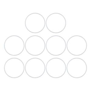 X AUTOHAUX Silicone O-Rings, 44mm OD 39.2mm ID 2.4mm Width VMQ Seal Gasket for Compressor Valves Pipe Repair, White, Pack of 10