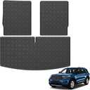 TTX LIGHTING Cargo Mat & Backrest Mat for Ford Explorer 2020 2021 2022 2023 2024 2025 - Custom Fit PU Leather Cargo Liner and Rear Backrest Protector All Weather Waterproof Trunk Mat