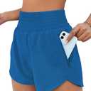BMJL 2.5" Women Athletic Shorts High Waisted Short with Pocket(OceBlu,S (Blue, S)