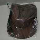 Western Cowboy Hat for Men Women Classic Roll Up Fedora Hat with Buckle Belt(Size:S-M) (Brown)