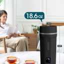 balbali 18.6oz Portable Kettle for Travel 100-250V Dual Voltage for International/Global/Europe - 6 Preset Travel Electric Kettle Hot Water Boiler/Heater/Warmer/Tea Maker - Black